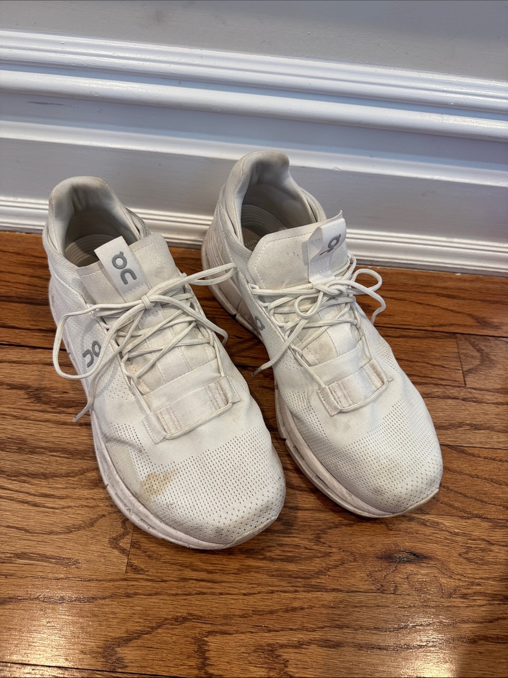 On Running White Men's Athletic Lace-Up Running Sneakers
